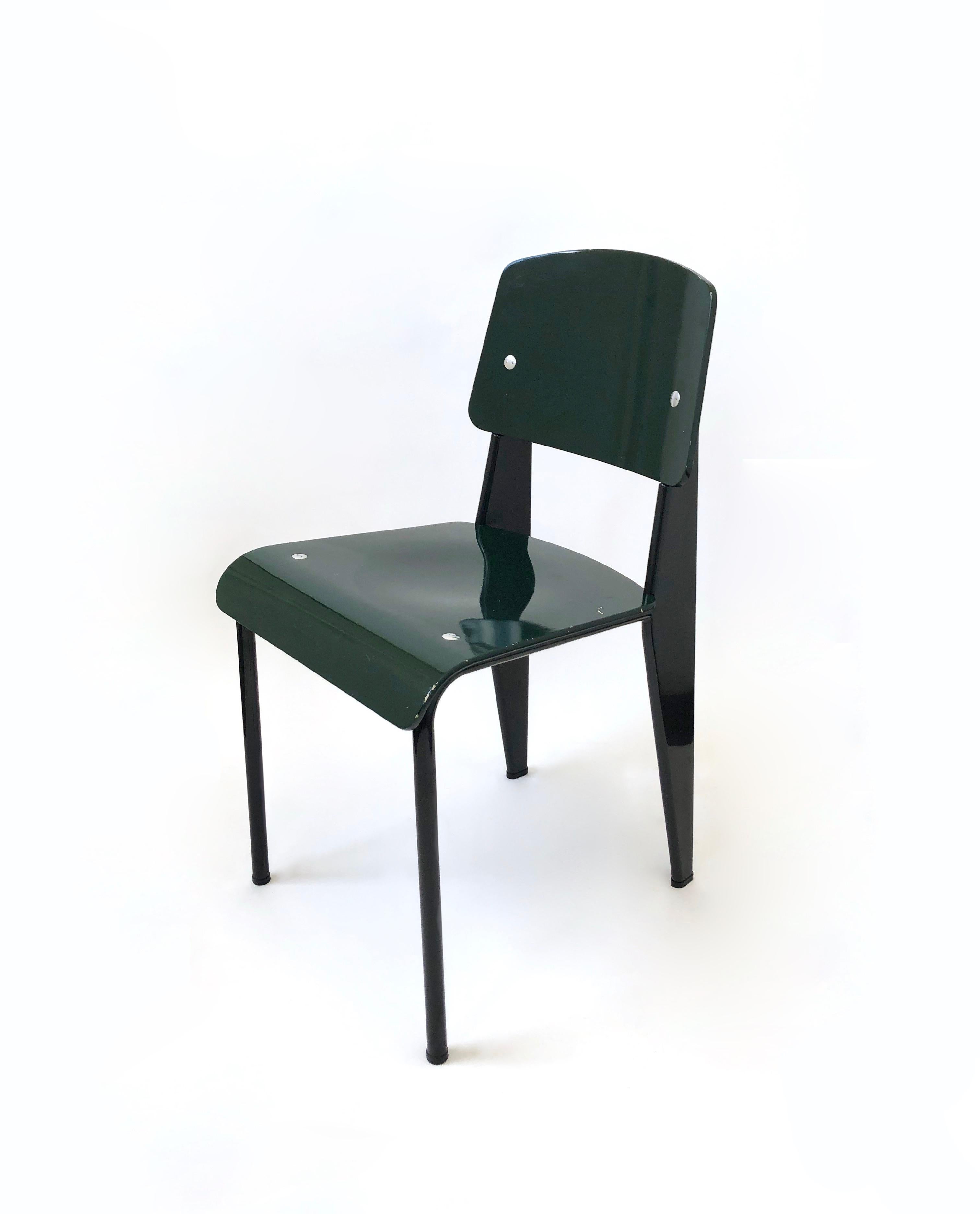 Contemporary Dark Green Standard Chair by Jean Prouvé, Vitra Edition, 2002