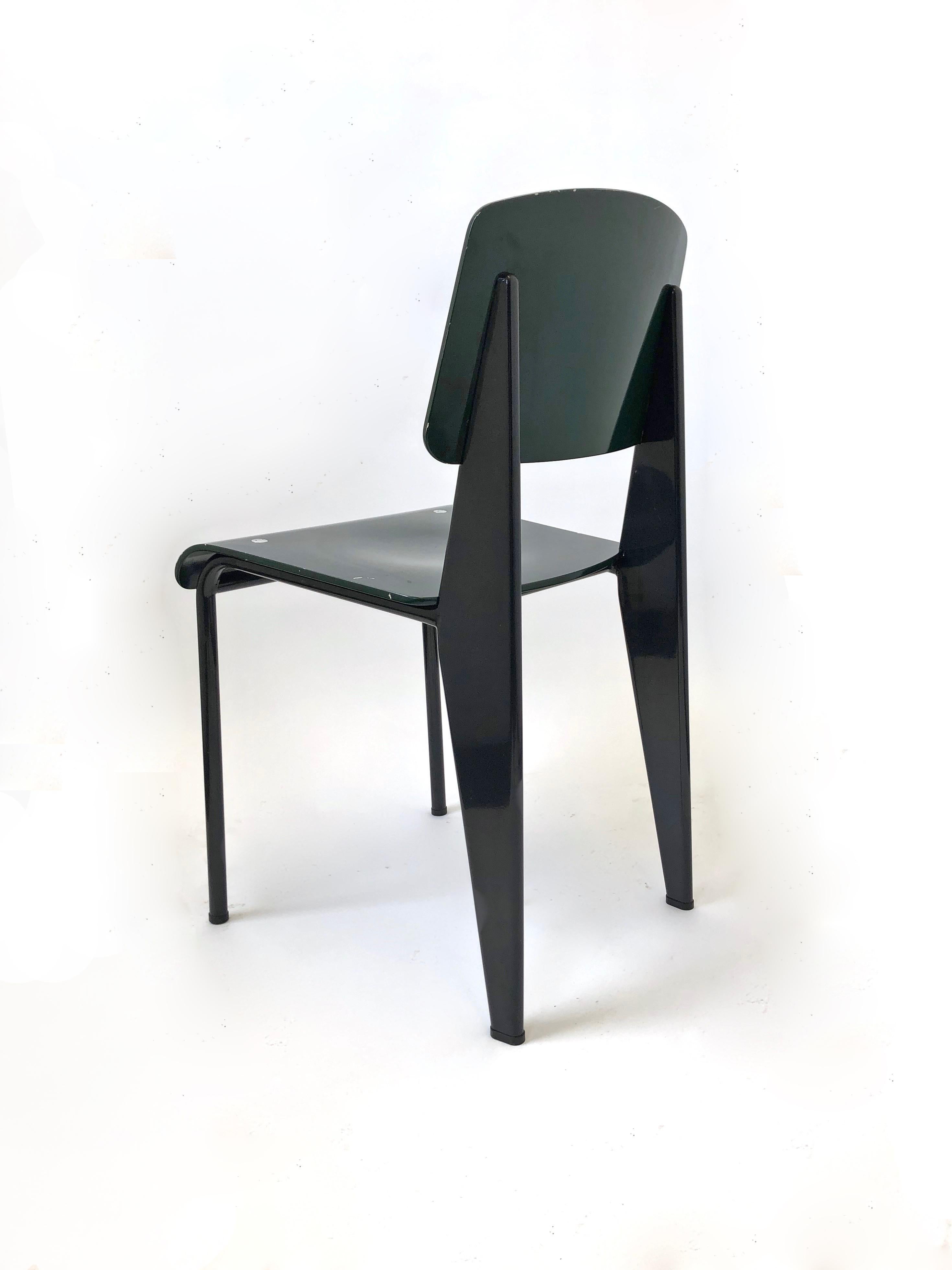 Dark Green Standard Chair by Jean Prouvé, Vitra Edition, 2002 2