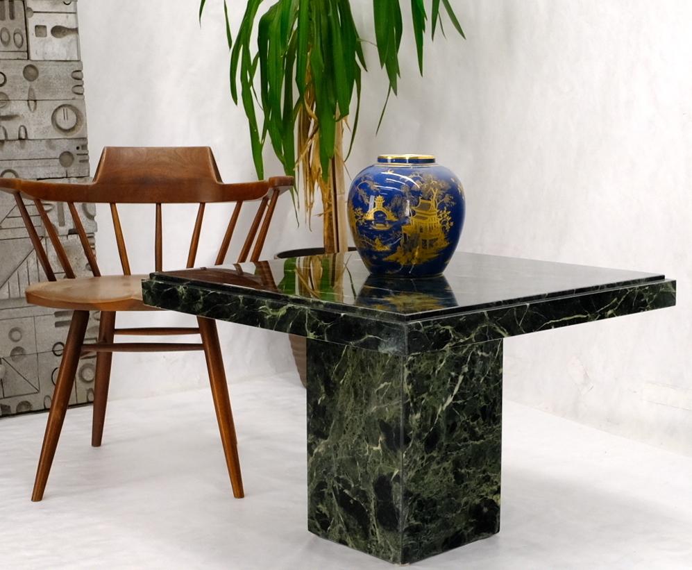 Mid-Century Modern square marble side end coffee table stand.