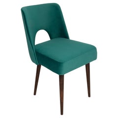 Dark Green Velvet 'Shell' Chair, Europe, 1960s