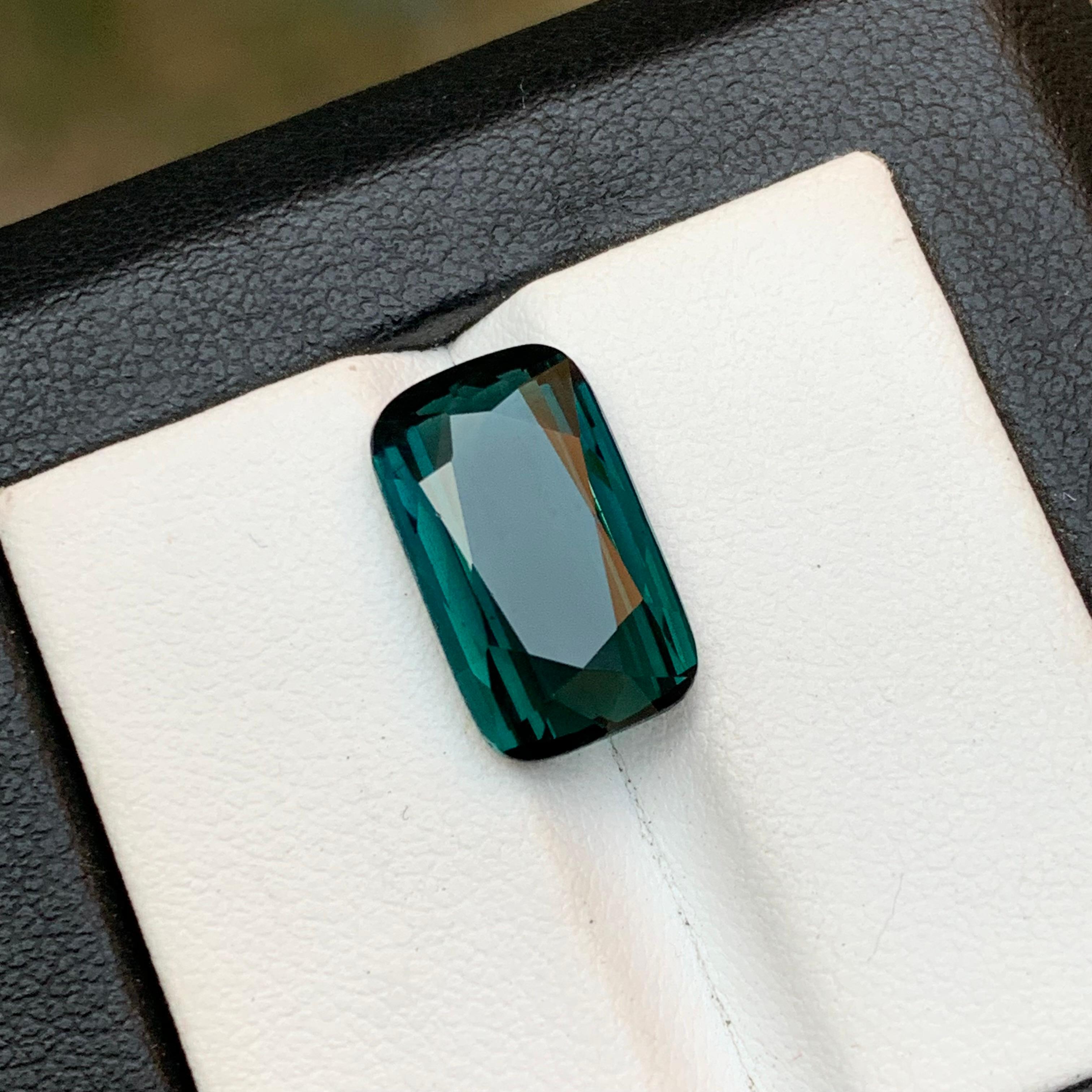 Dark Greenish Blue Natural Tourmaline Loose Gemstone for Ring, Necklace Pendant, Bracelet or any other Jewelry Setting-Cushion Cut from Afghanistan!!

💎 GEMSTONE TYPE: Tourmaline
⚖️ WEIGHT: 6.45 Carat
🪚 SHAPE & CUT: Cushion Cut
📏 SIZE (MM): 14.72