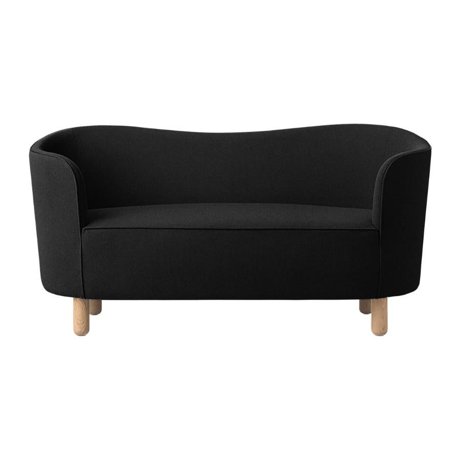 Dark grey and natural oak raf simons vidar 3 mingle sofa by Lassen.
Dimensions: W 154 x D 68 x H 74 cm. 
Materials: Textile, Oak.

The Mingle sofa was designed in 1935 by architect Flemming Lassen (1902-1984) and was presented at The Copenhagen