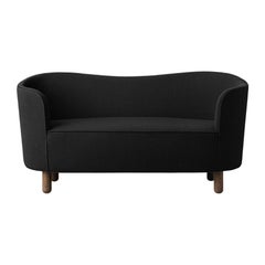 Dark Grey and Smoked Oak Raf Simons Vidar 3 Mingle Sofa by Lassen