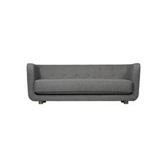 Dark Grey and Smoked Oak Sahco Nara Vilhelm Sofa by Lassen