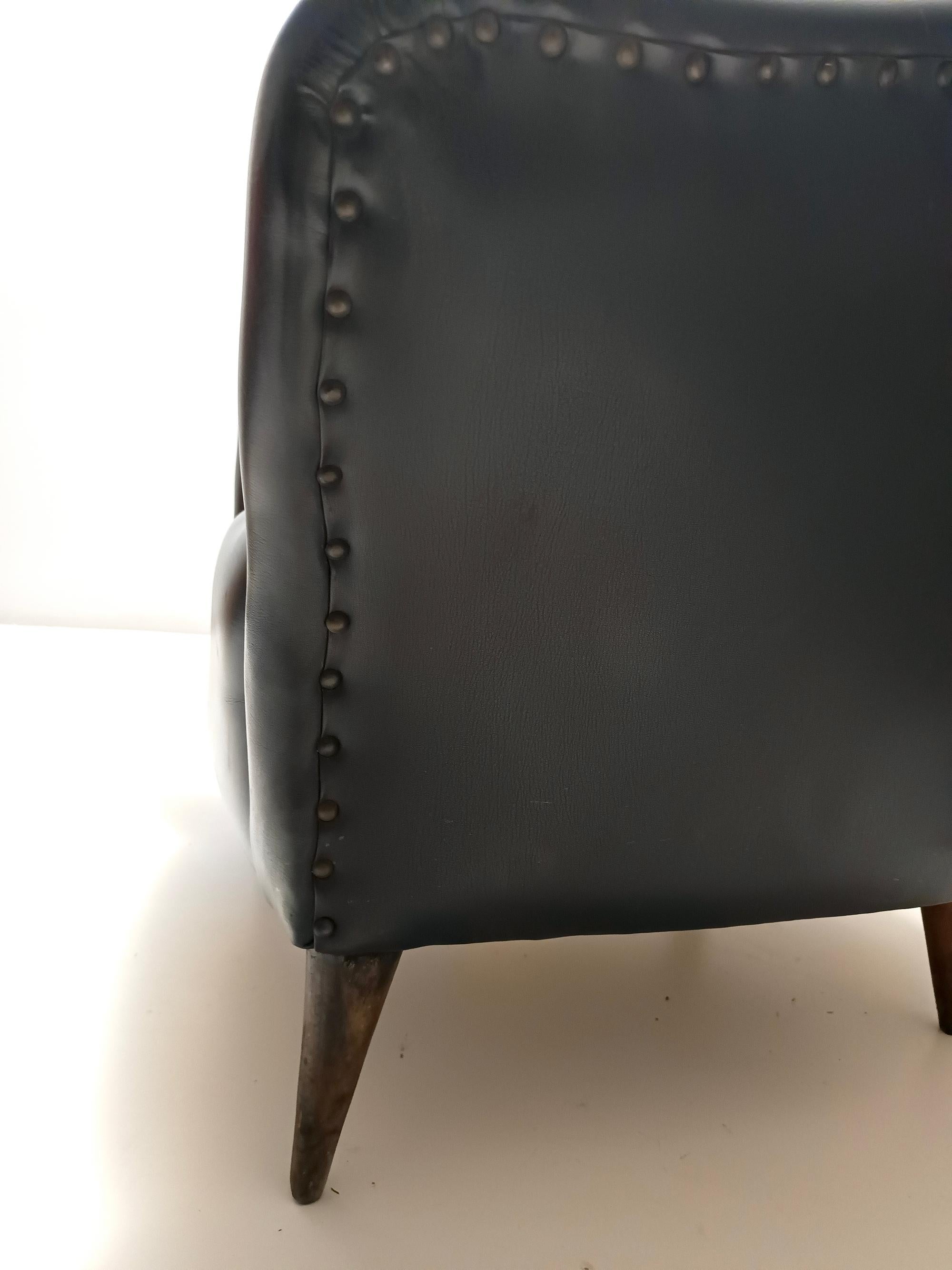 Fauteuil gris foncé de style Gio Ponti pour Casa e Giardino, Italie en vente 3