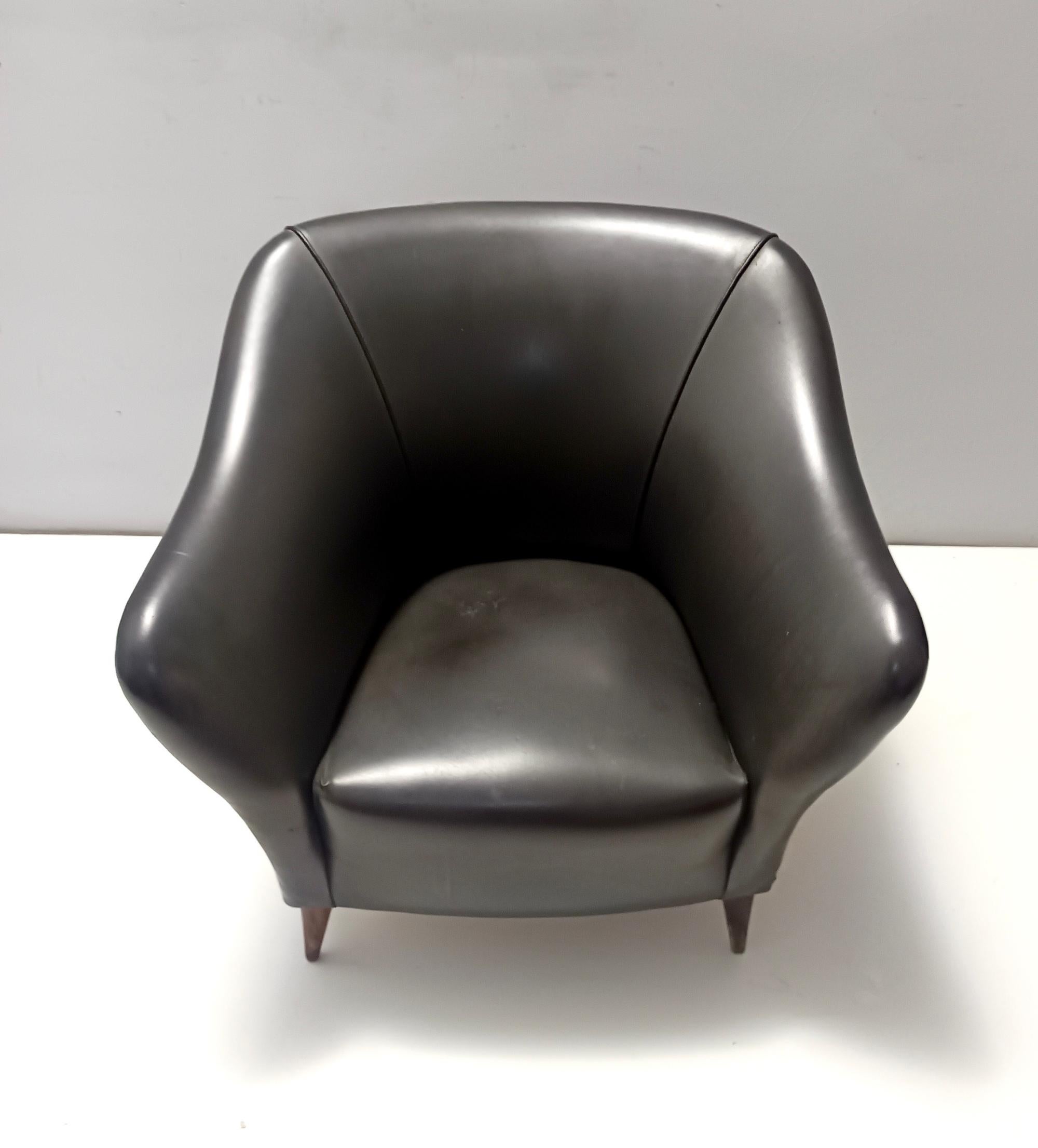 italien Fauteuil gris foncé de style Gio Ponti pour Casa e Giardino, Italie en vente