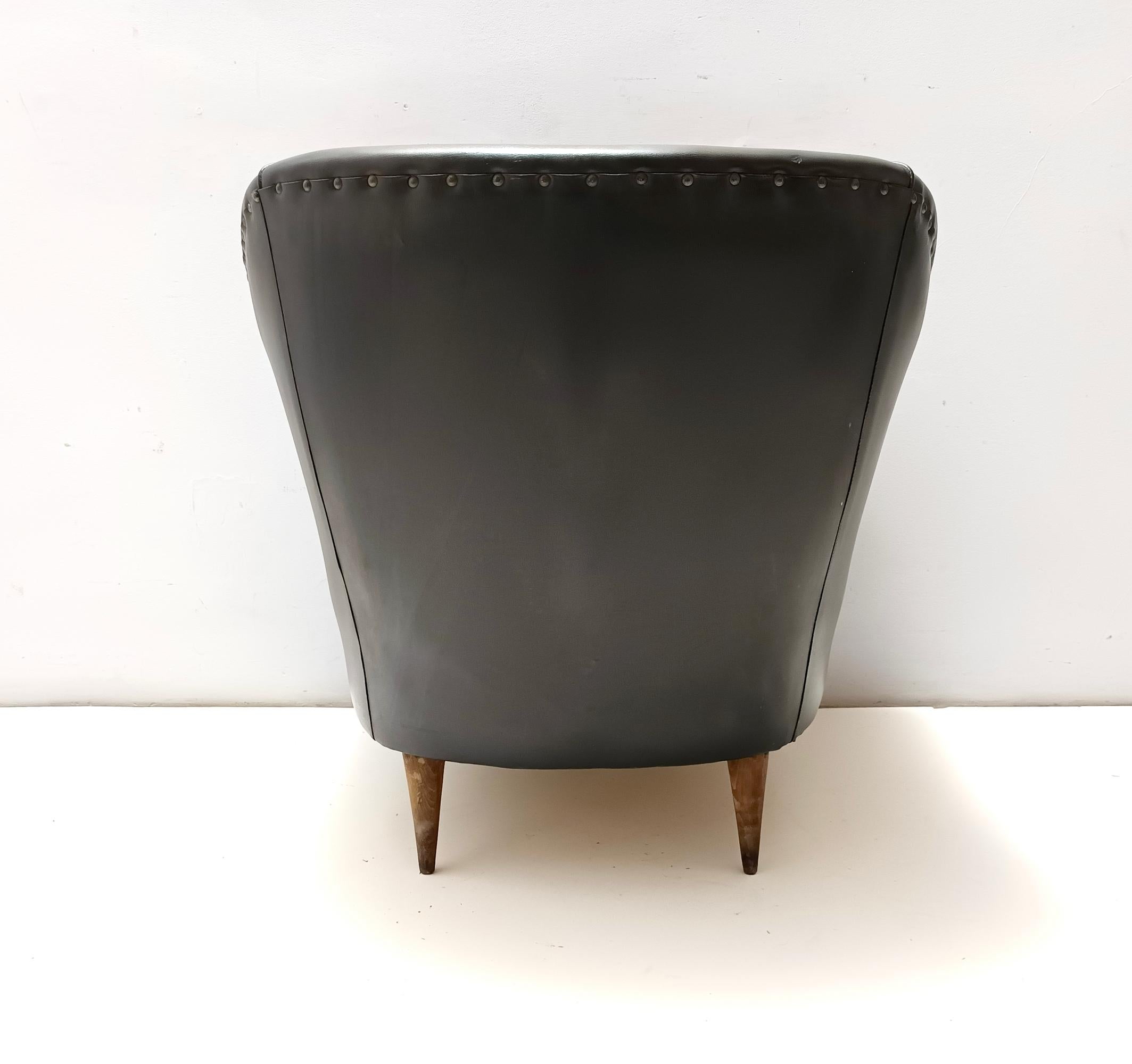 Fauteuil gris foncé de style Gio Ponti pour Casa e Giardino, Italie en vente 1