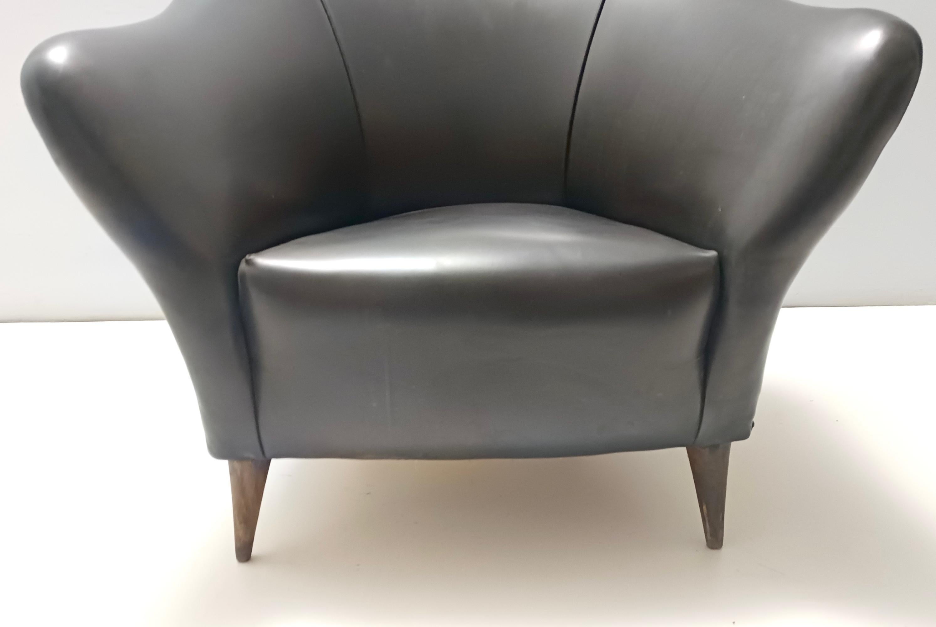 Fauteuil gris foncé de style Gio Ponti pour Casa e Giardino, Italie en vente 2