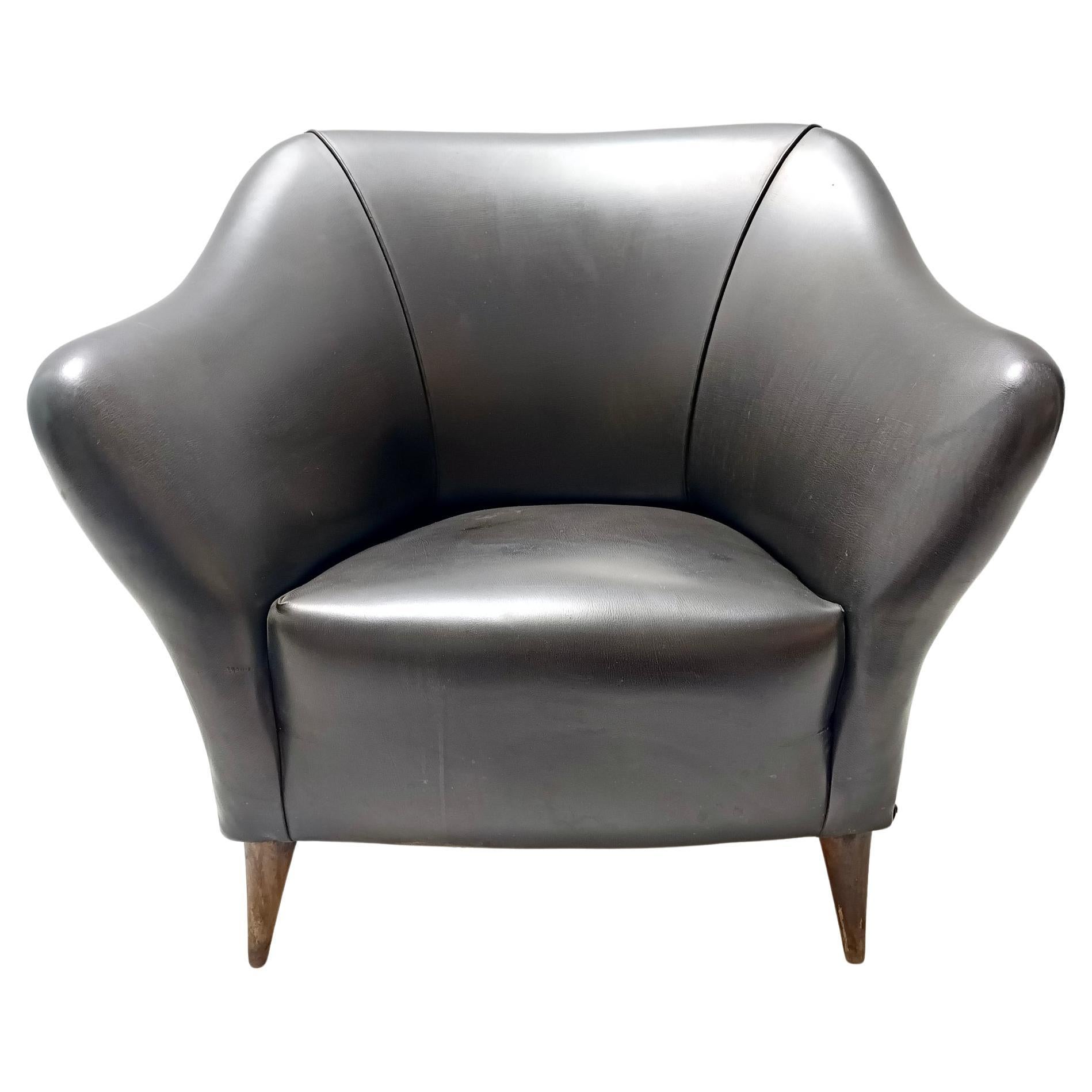 Dark Grey Armchair in the Style of Gio Ponti for Casa e Giardino, Italy