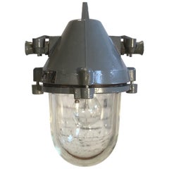 Dark Grey Cast Aluminium Explosion Proof Lamp, 1960s