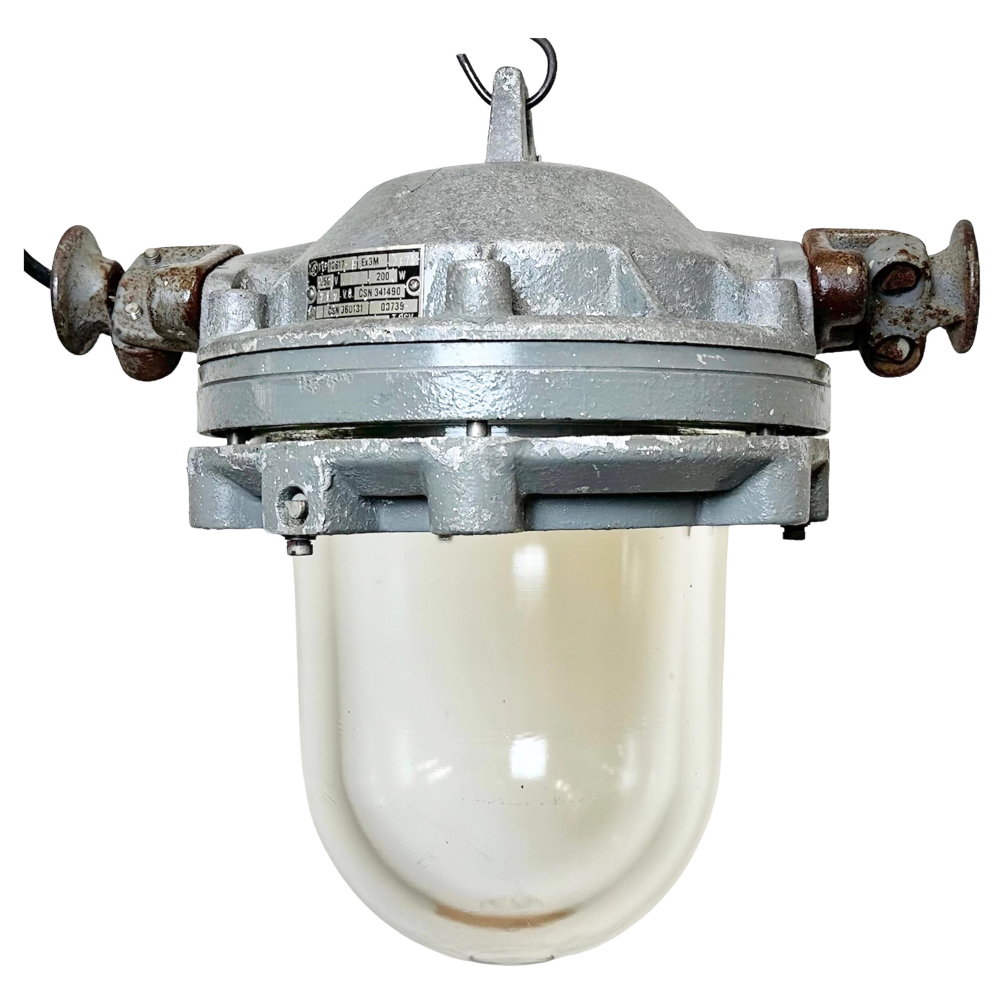 Dunkelgraue Explosion Proof-Lampe aus Aluminiumguss, 1970er Jahre im Angebot