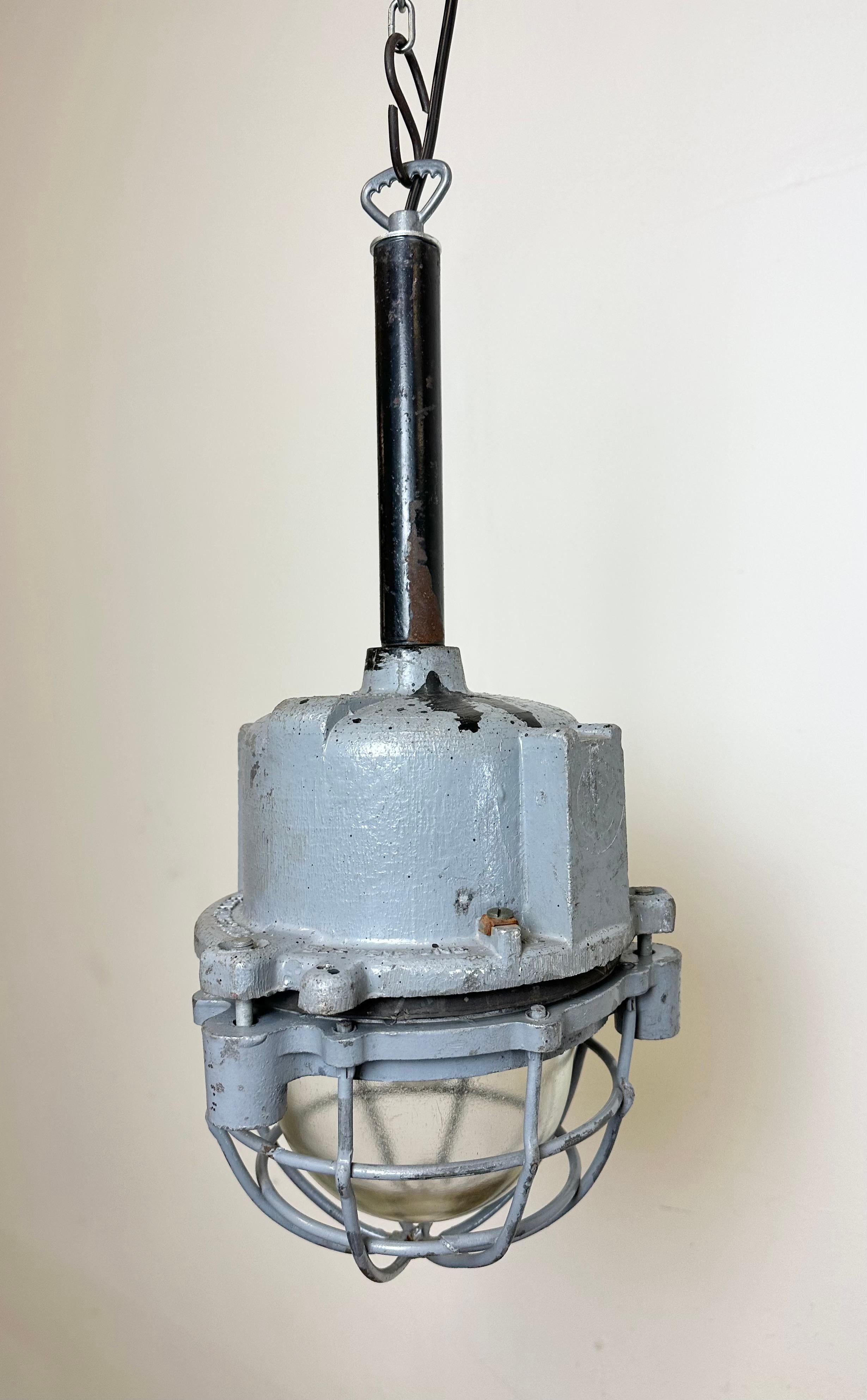 Alluminio Lampada antideflagrante in alluminio fuso grigio scuro di ELBA , anni '70 in vendita