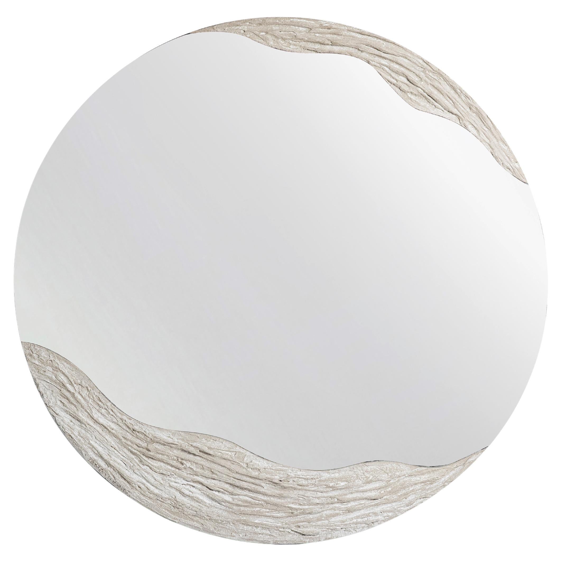 Dark Grey Dune 1200 Round Mirror by Disain1971 For Sale