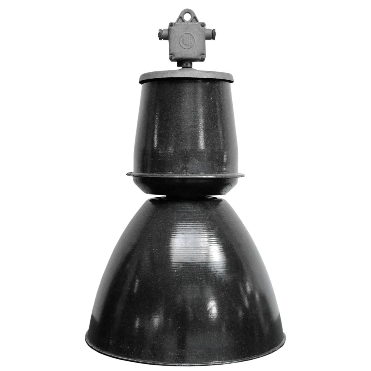 Dark Gray Enamel Vintage Industrial Pendant Lights 
