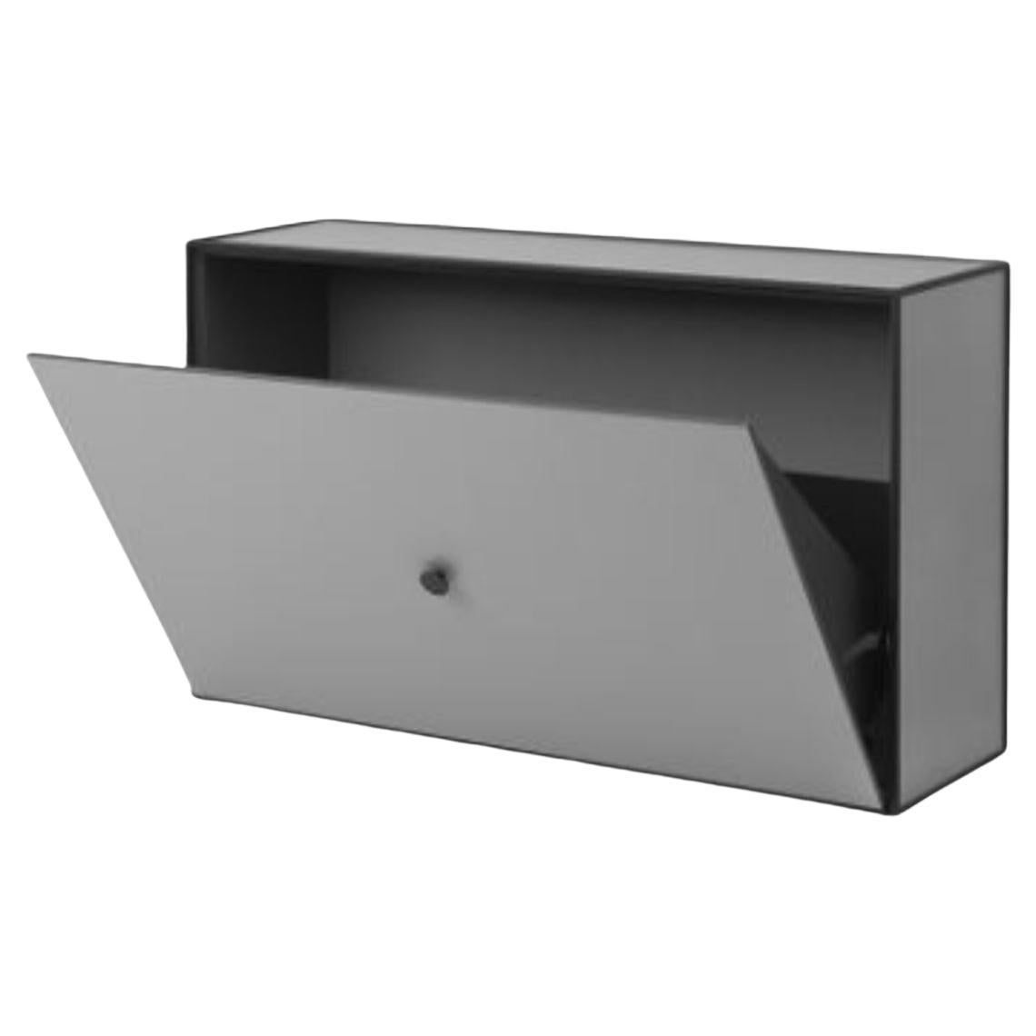 Dark Grey Frame Shoe Cabinet by Lassen For Sale