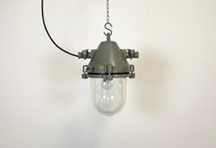 Dark Grey Industrial Cast Aluminium Explosion Proof Lamp, 1960s