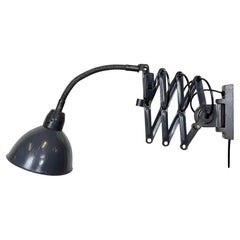 Vintage Dark Grey Industrial Scissor Wall Lamp from Elektroinstala, 1960s