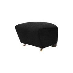 Dark Grey Smoked Oak Hallingdal the Tired Man Footstool by Lassen