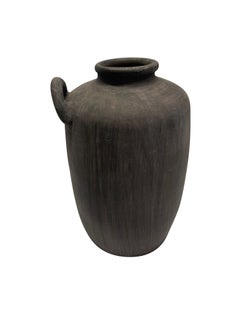 Dark Grey Vase with Single Handle, China, Contemporary
