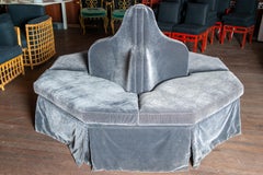 Dark Grey Velvet Bourne, Round Sofa