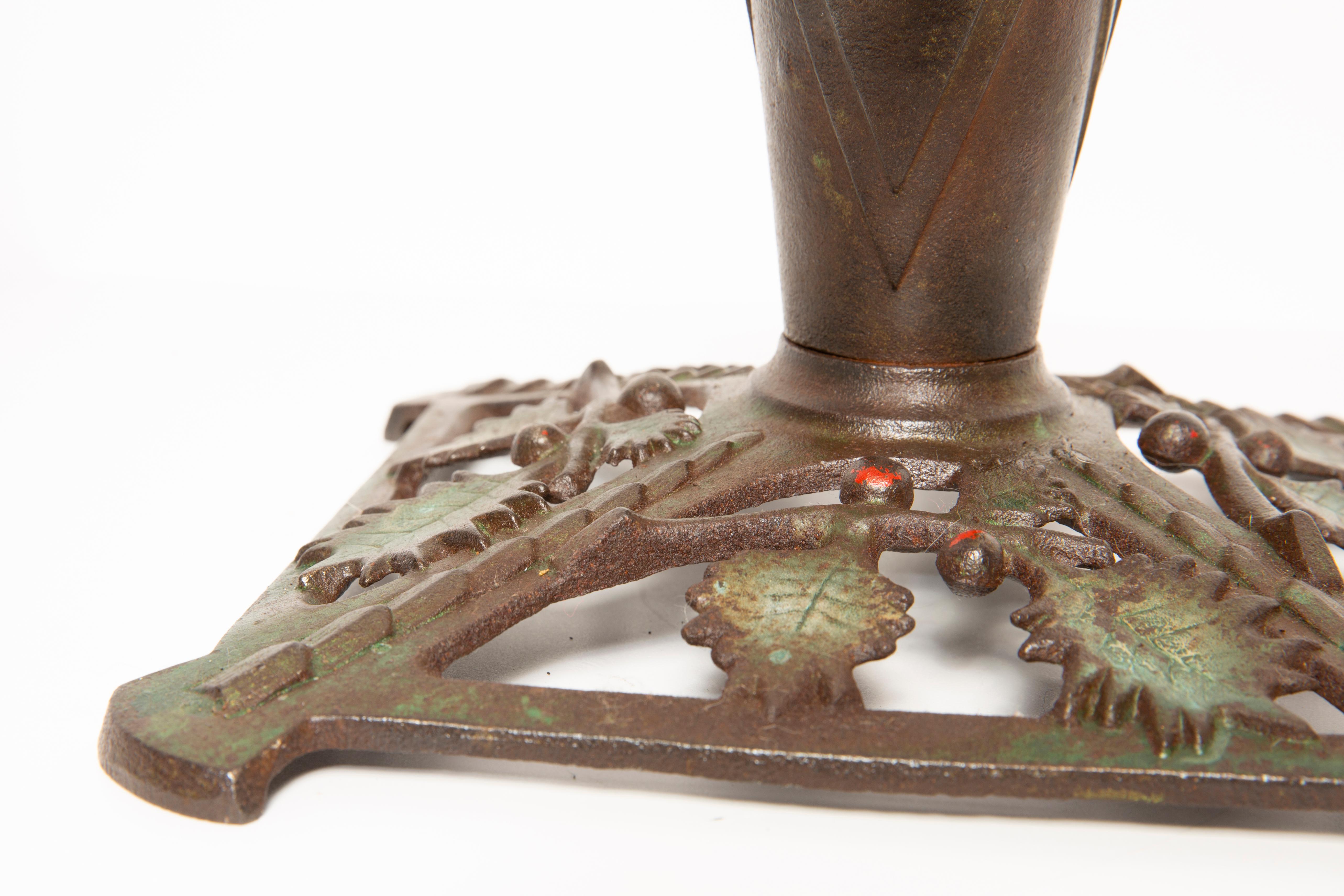 Dark Handcrafted Cast Iron Art Deco Stand for Christmas Tree, Europe, 1960s In Good Condition In 05-080 Hornowek, PL