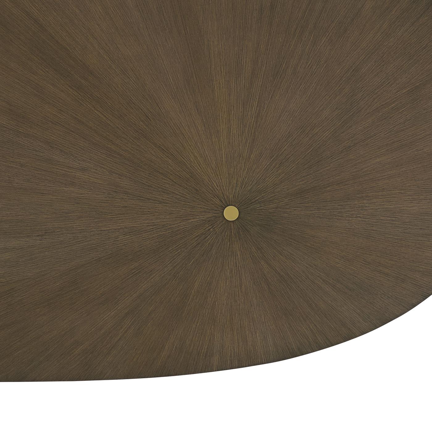 Vietnamien Table de salle à manger ovale Hollywood Regency foncé en vente