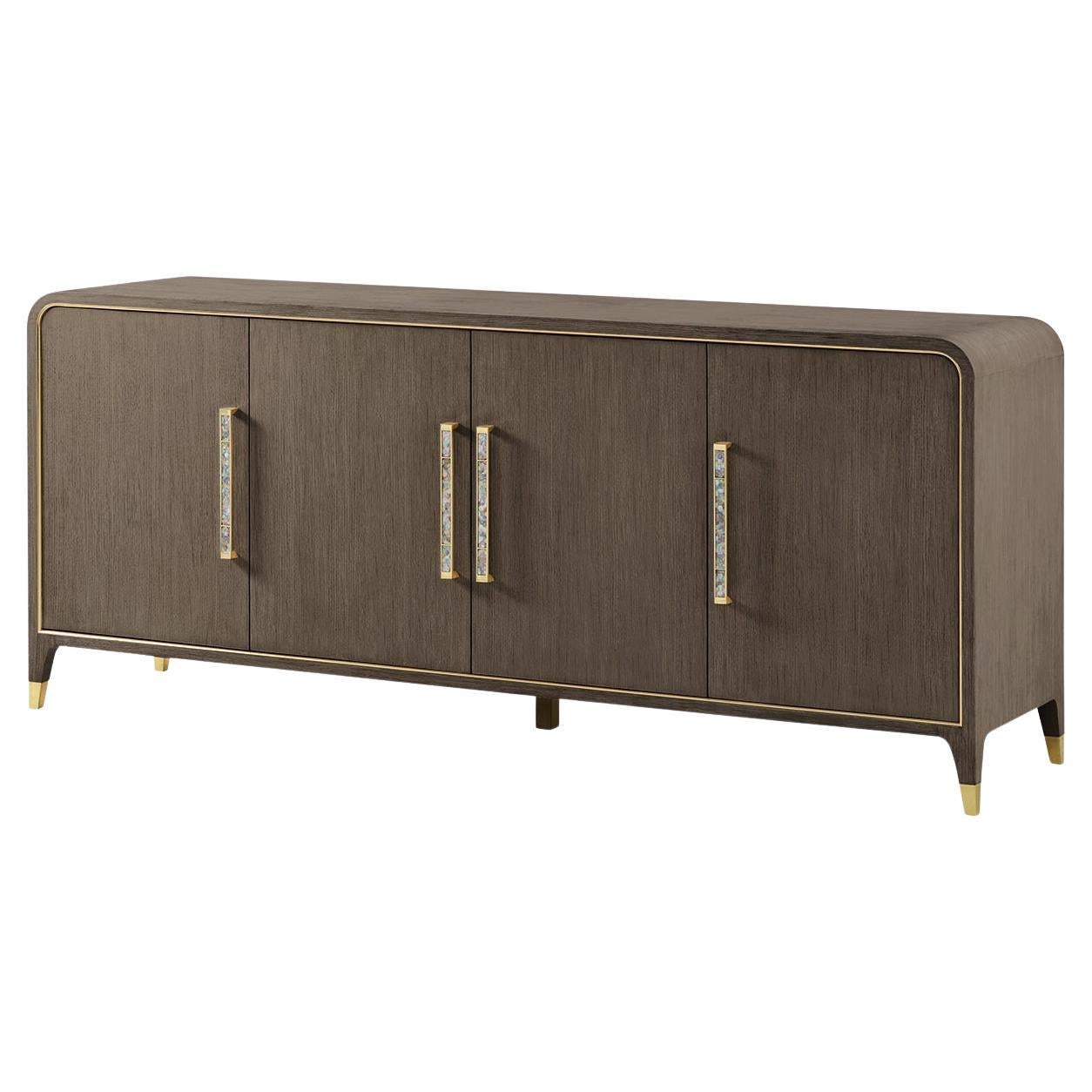 Dark Hollywood Regency Sideboard Buffet