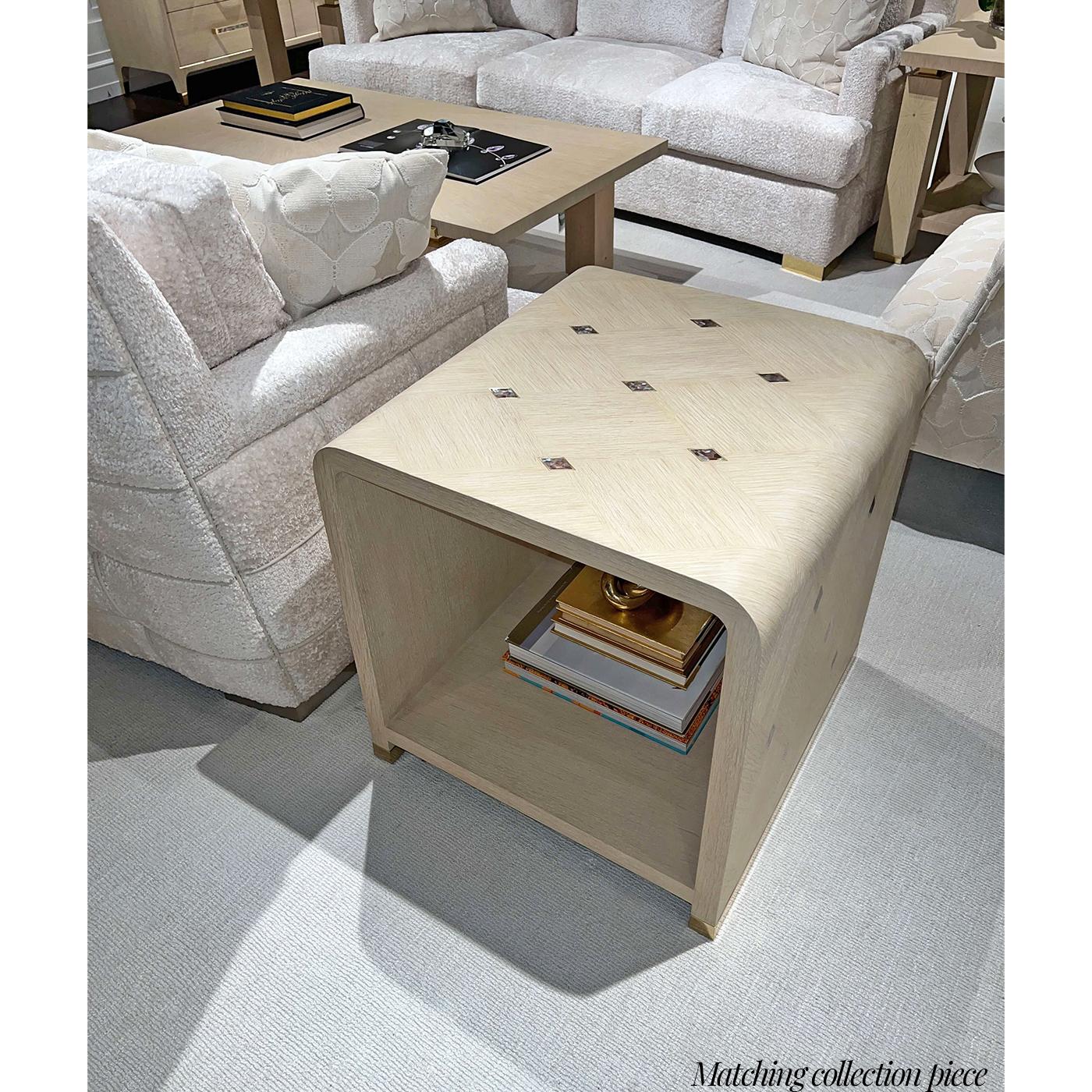 Contemporary Dark Hollywood Regency Waterfall Side Table For Sale