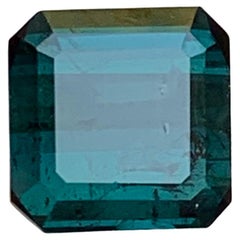 Dark Indicolite Blue Tourmaline 4.50 Ct Emerald Cut Natural Loose Gemstone
