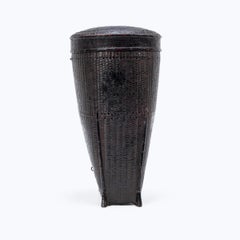 Dark Lacquer Woven Pack Basket