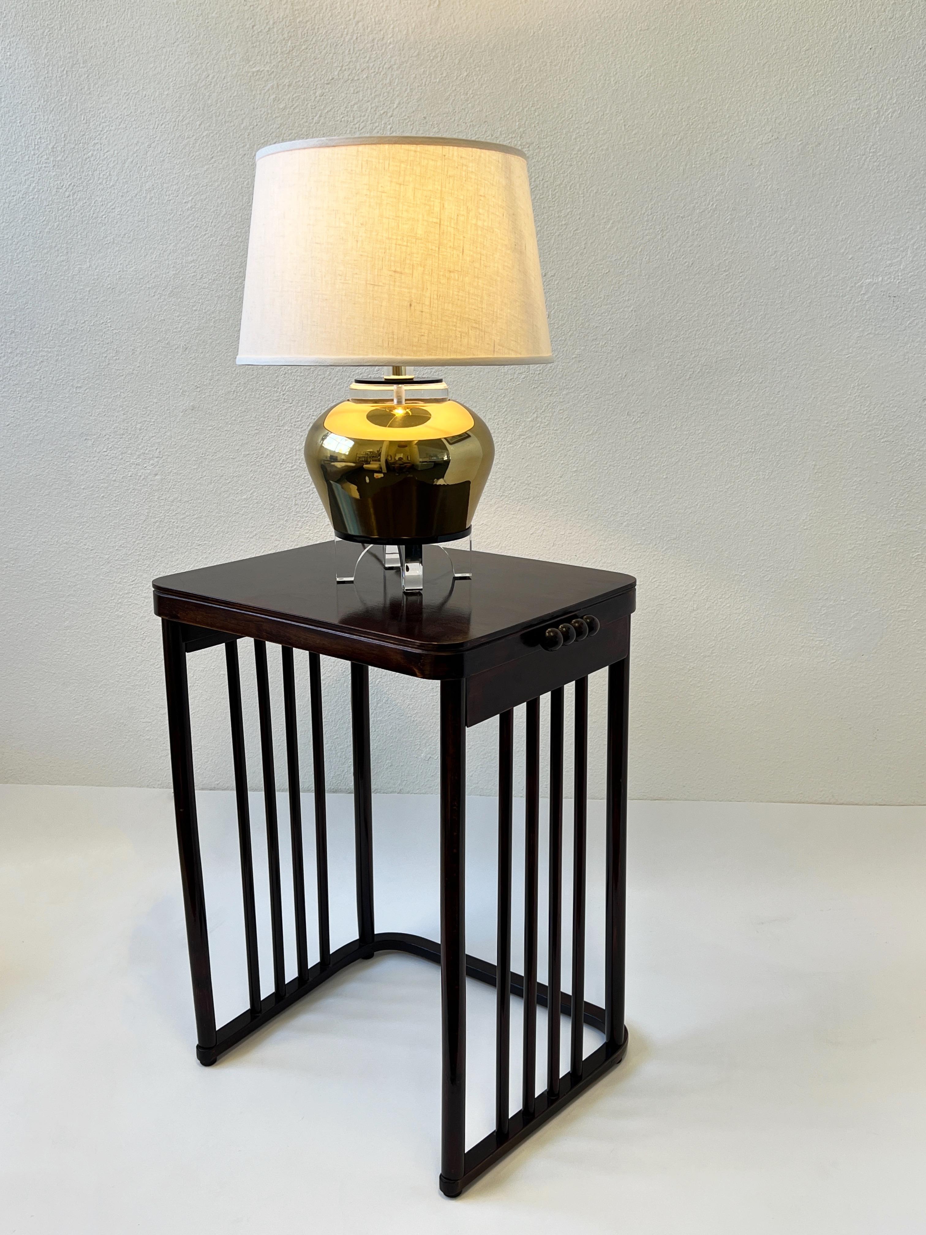 Dark Mahogany Art Nouveau Bentwood Side Table by Josef Hoffman 3