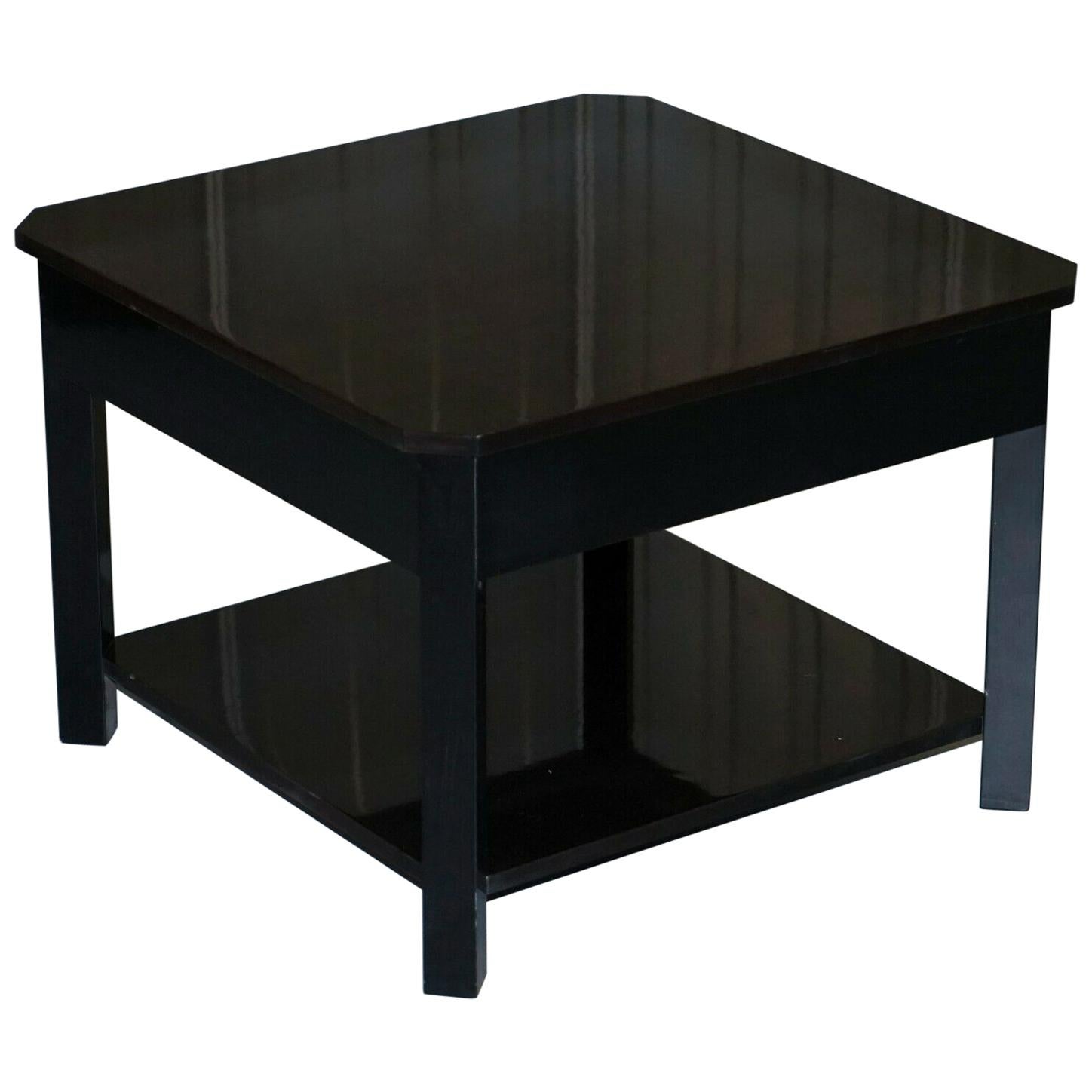 Dark Hardwood Bevan Funnell Coffee Table or Large Side End Lamp Wine Table For Sale