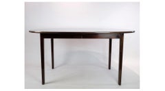 Dining Table Made In Dark Mahogany Designed By Ole Wancher Made by P. Jeppesen
