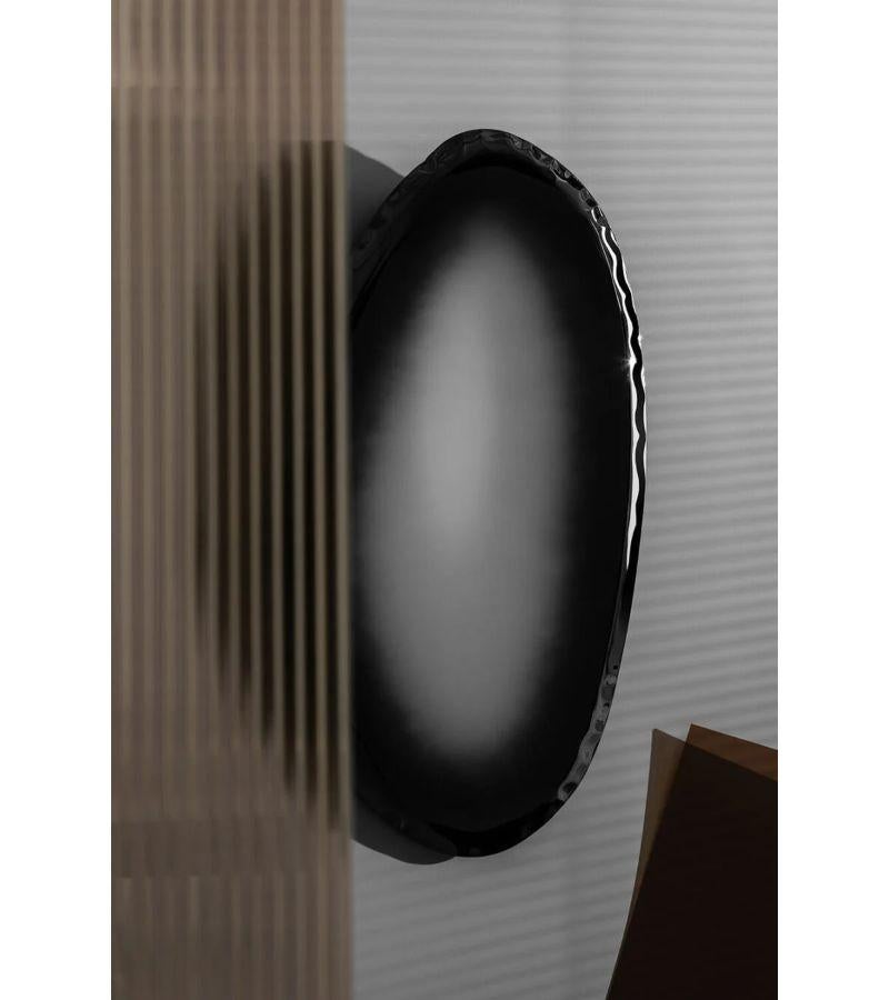 Contemporary Dark Matter Rondo 150 Wall Mirror by Zieta For Sale