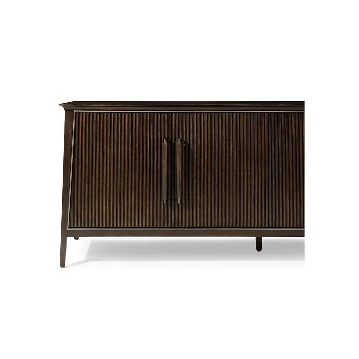 Dark Mid Century Credenza In New Condition For Sale In Westwood, NJ