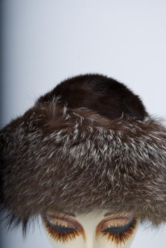 Dark Mink and Silver Fox Hat, Lenore Marshall