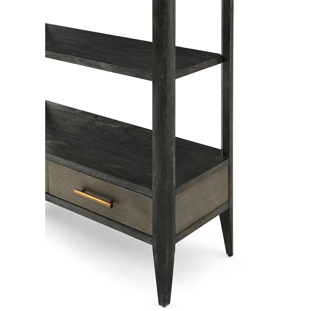 Dark Modern Five-Tier Etagere In New Condition For Sale In Westwood, NJ