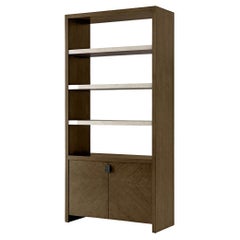 Dark Modern Open Bookcase