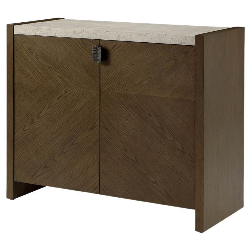 Dark Modern Storage Console For Sale