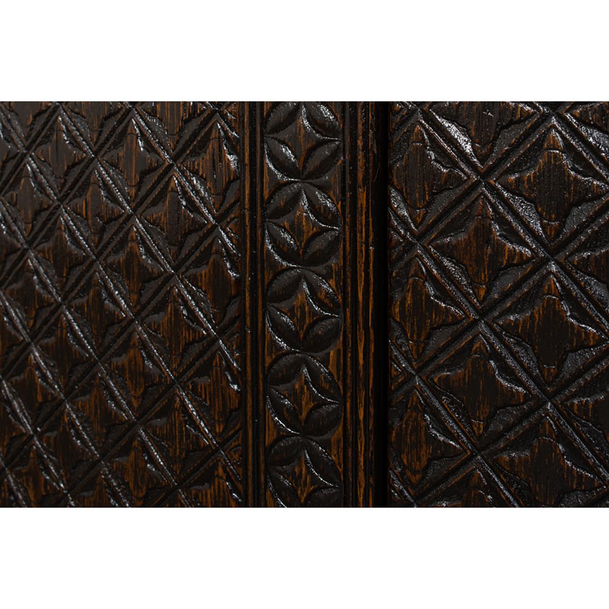 Wood Dark Moroccan Sideboard For Sale