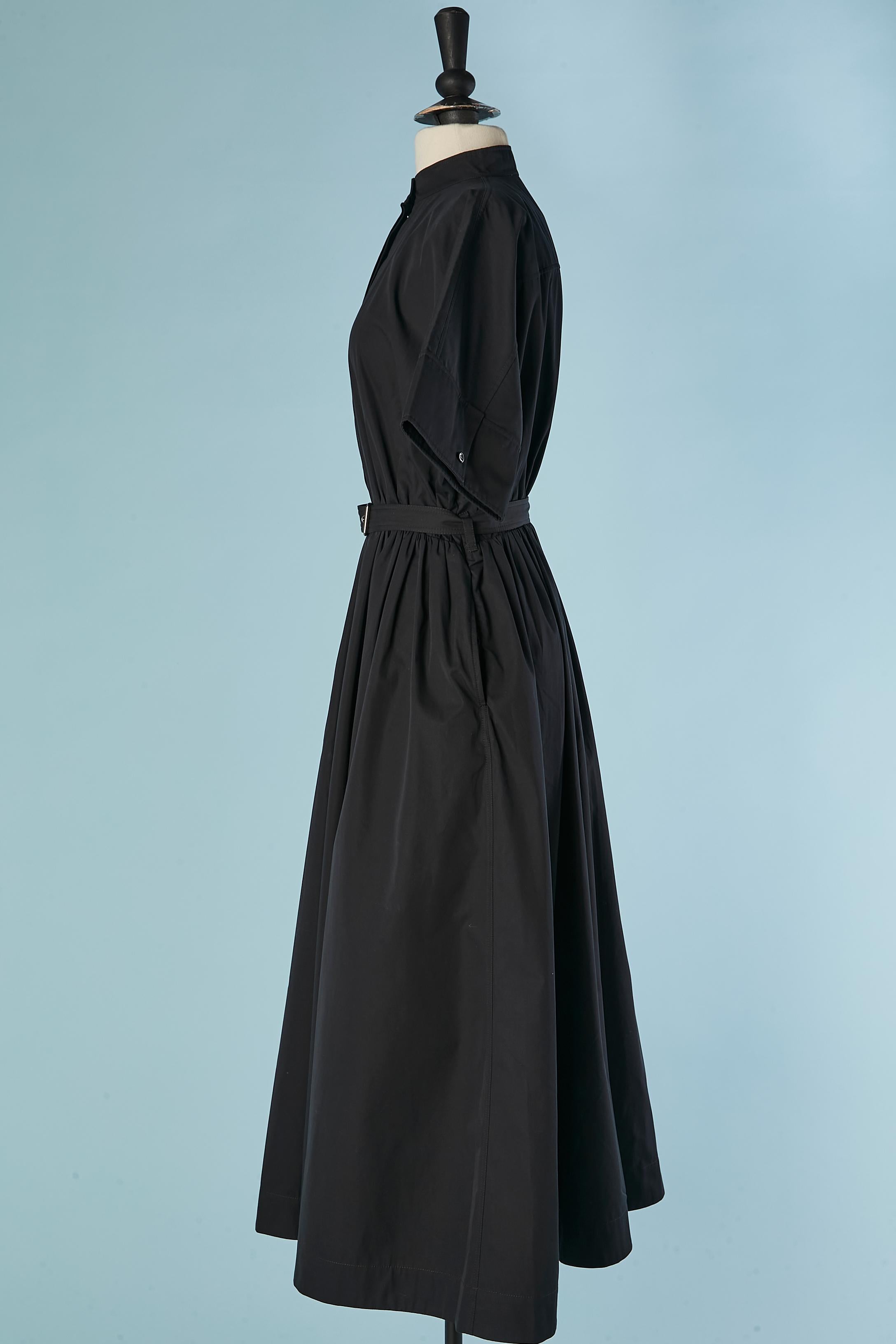Vestido de algodón azul marino oscuro CHRISTIAN DIOR en Nuevo estado para la venta en Saint-Ouen-Sur-Seine, FR