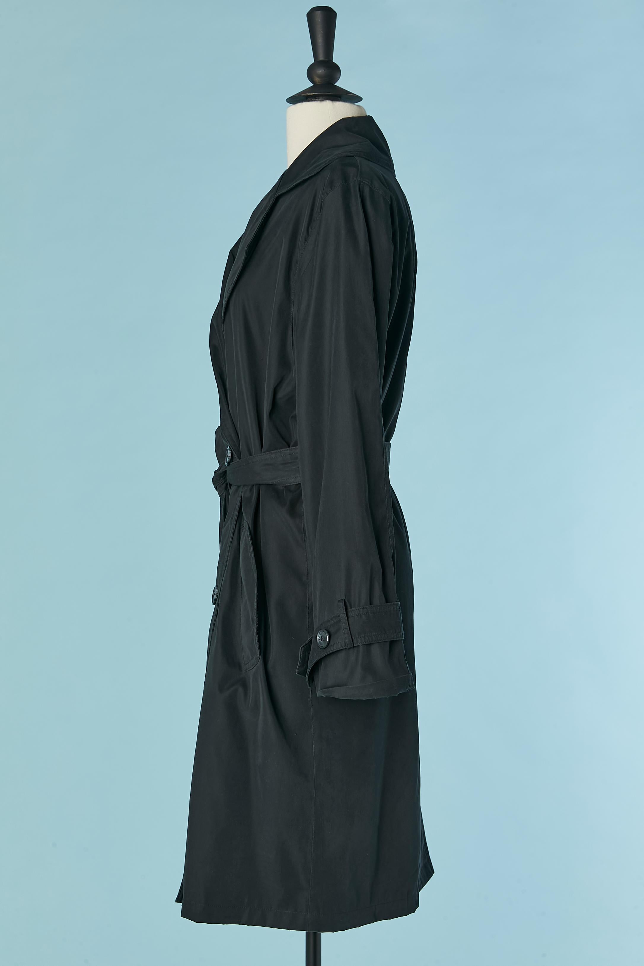 Imperméable bleu marine foncé à double boutonnage Christian Dior Pour femmes en vente