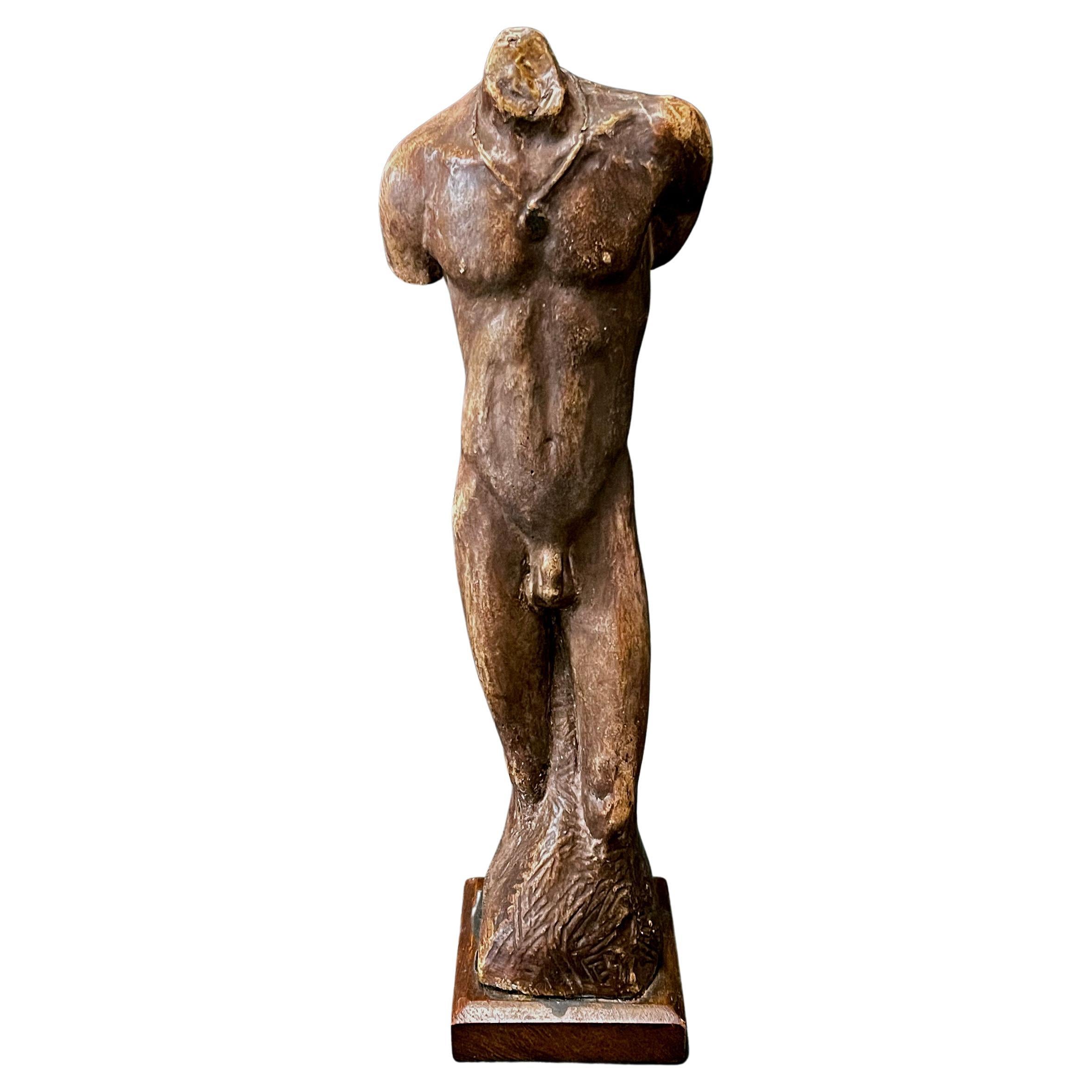 "Dark Nude," Sculpture of Male Nude, Richmond Barthé, Harlem Renaissance Artist