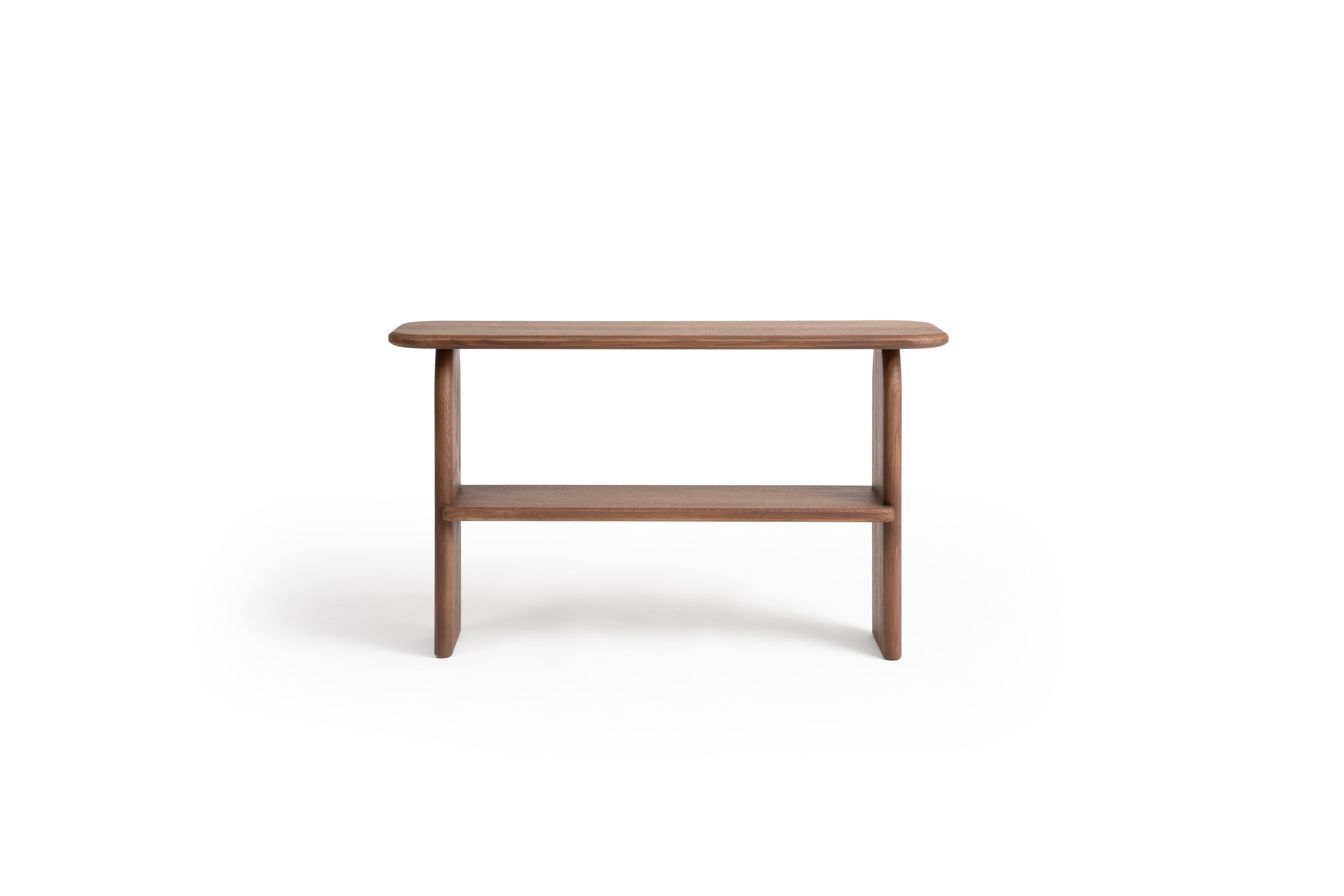 Dark Oak Animal Console Table by RALPH M
Dimensions: W 120 x D 35 x H 70 cm. 
Materials: Solid Oak, Dark Oak. 


Ralph M:
In its French workshop, Ralph M. creates and crafts personalisable top-quality sofas and armchairs. A bold challenge. And one