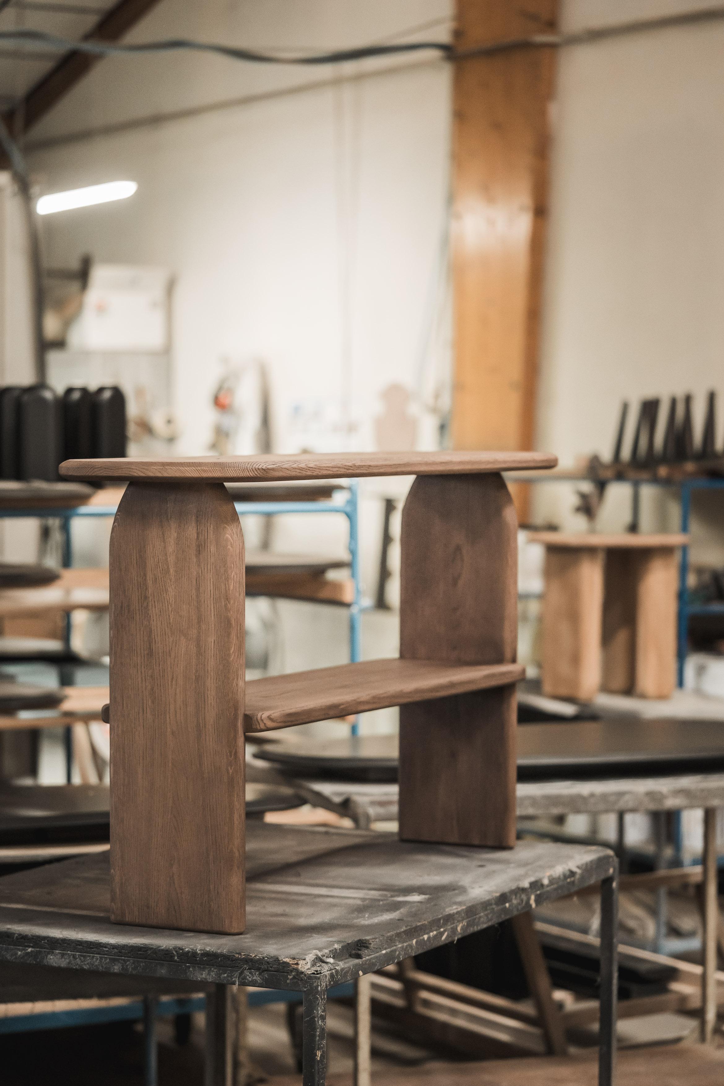 Dark Oak Animal Console Table by RALPH M For Sale 1