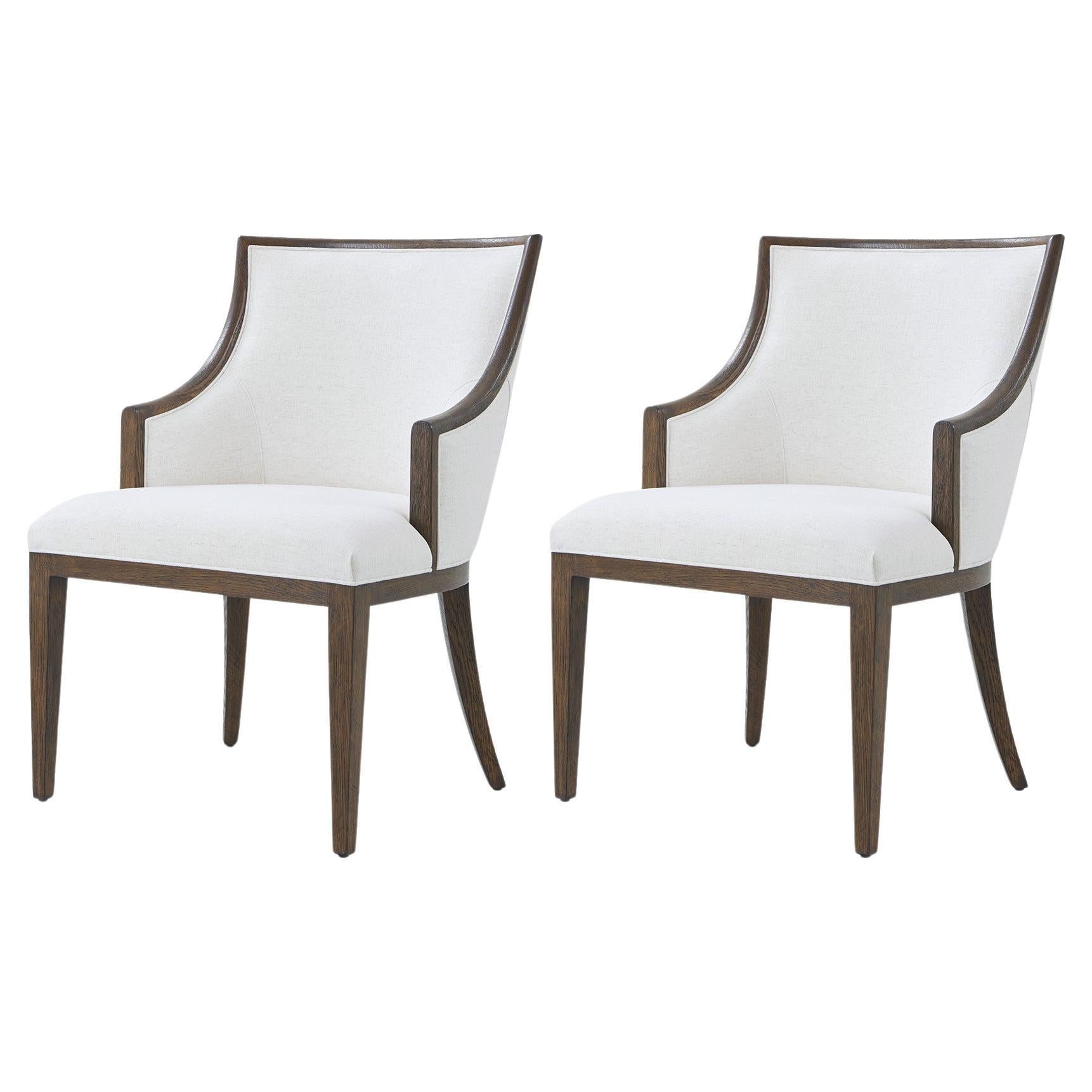 Sillones de Comedor Clásicos Roble Oscuro
