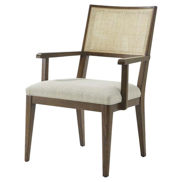 Dark Oak Coastal Dining Side Chair For Sale at 1stDibs