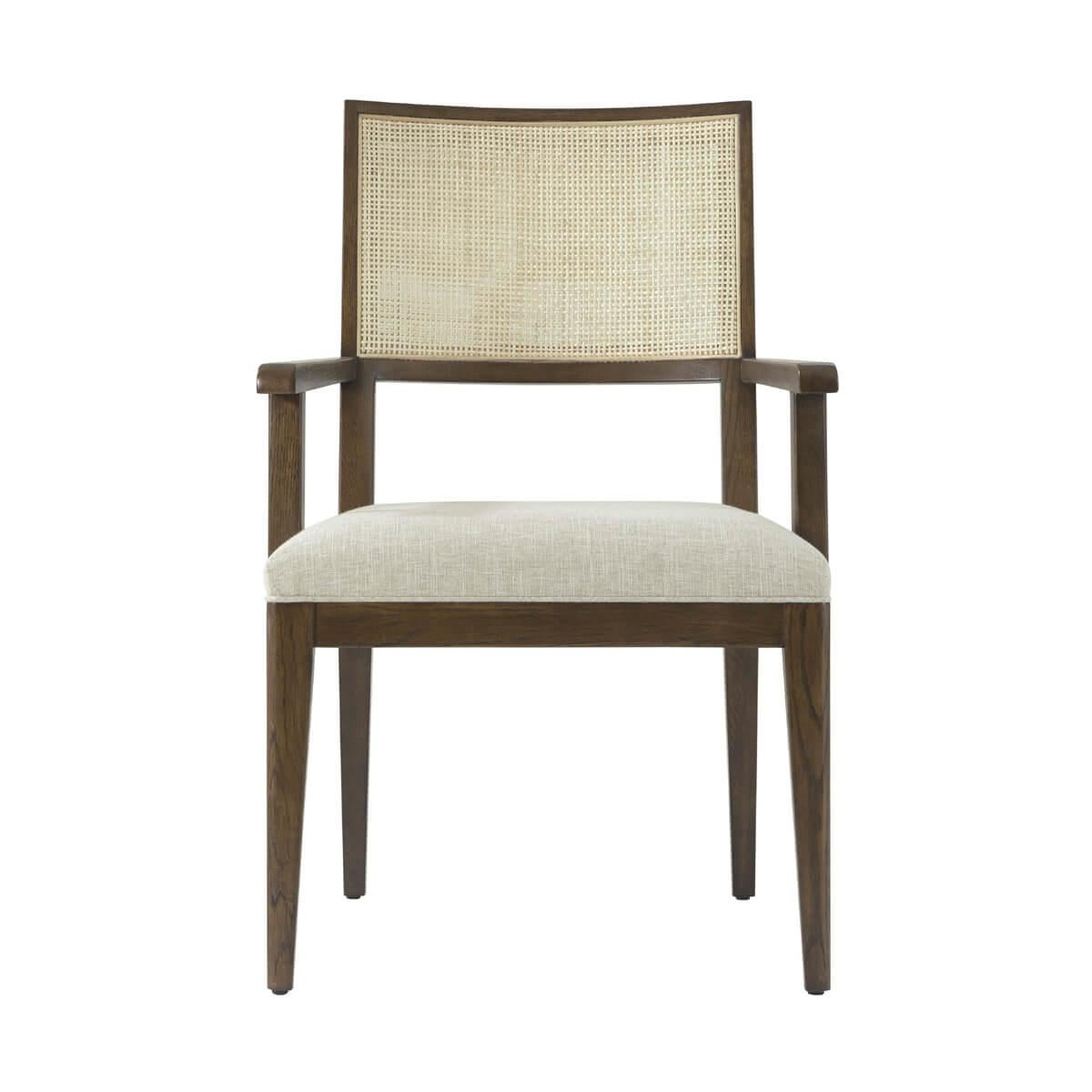 Vietnamese Dark Oak Coastal Dining Arm Chairs For Sale