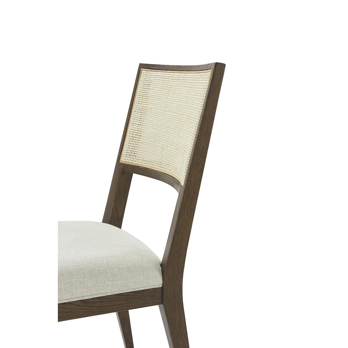 Dark Oak Coastal Dining Side Chair In New Condition For Sale In Westwood, NJ