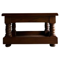Dark Oak Coffee Table with Baluster Legs